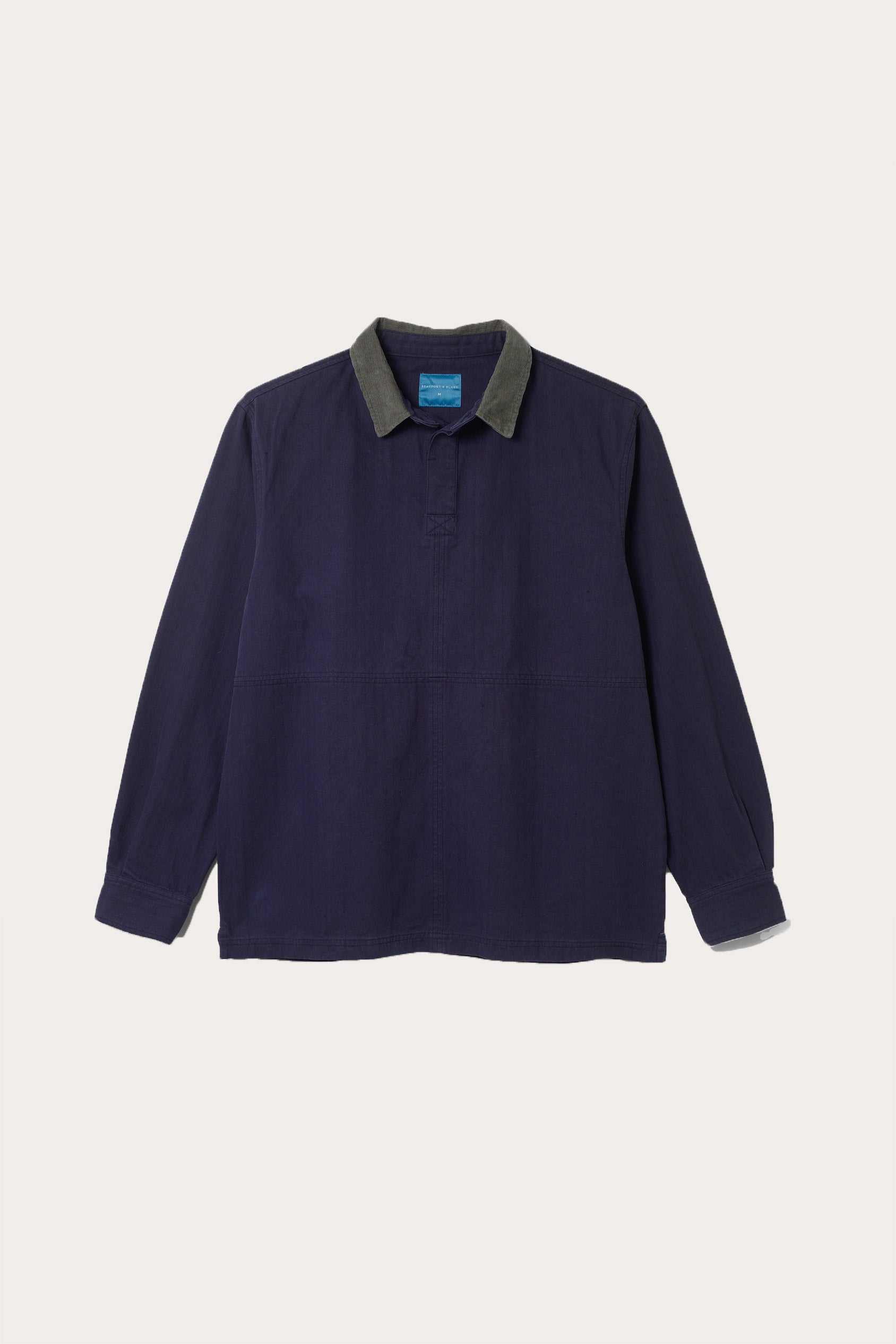 Alford Navy Herringbone Deck Shirt