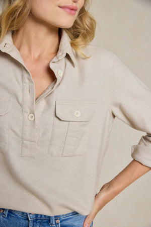 Bibury Oat Popover Shirt