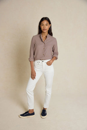 Bibury Taupe Nehru Shirt