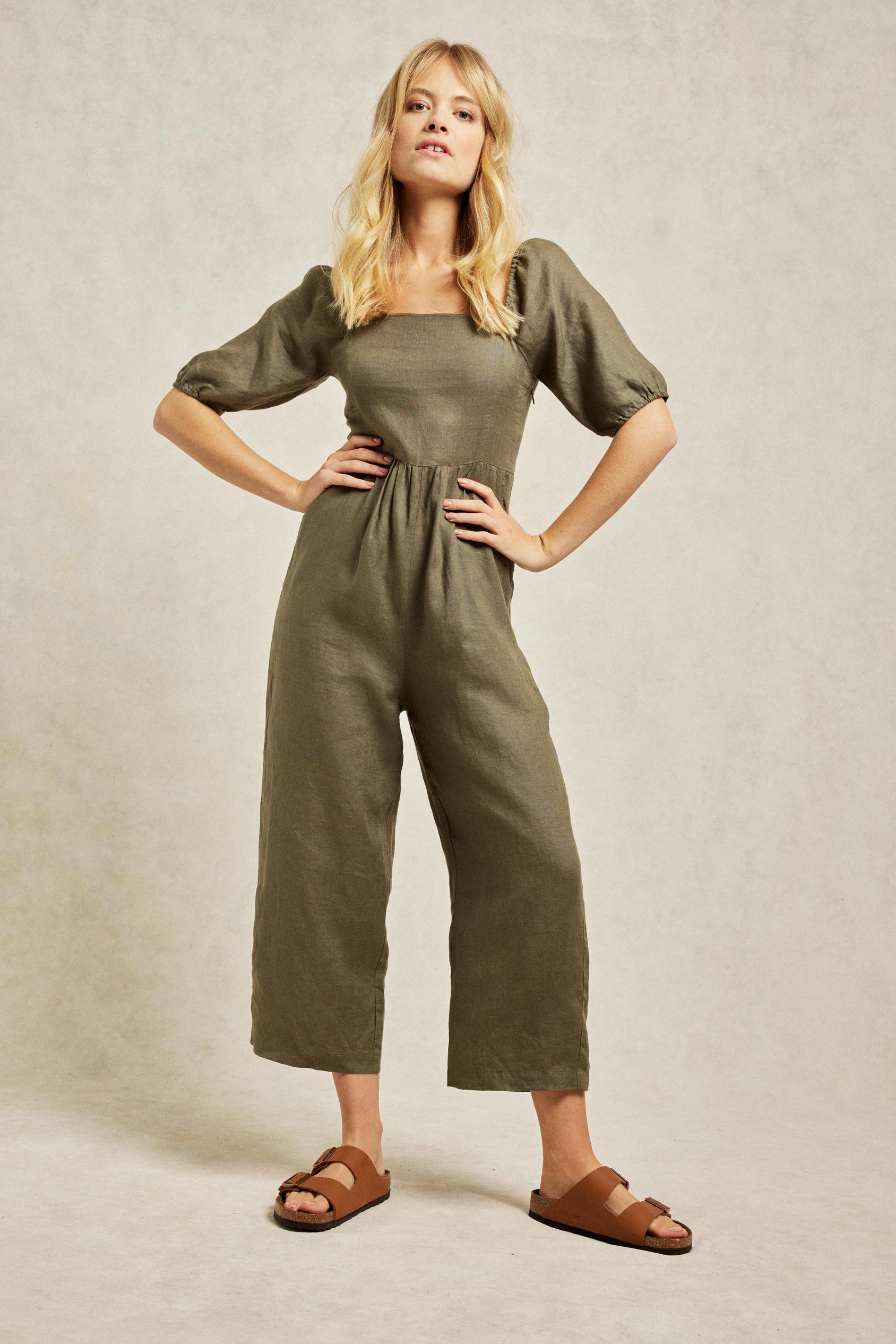 Plus size khaki jumpsuit online