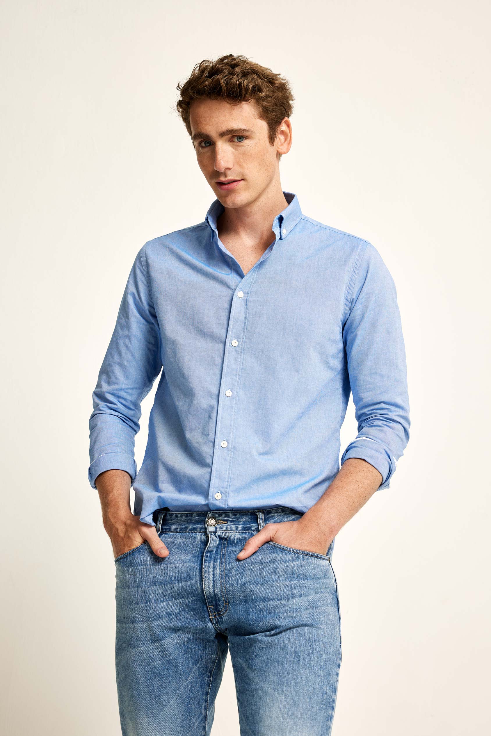 Blue oxford online shirt