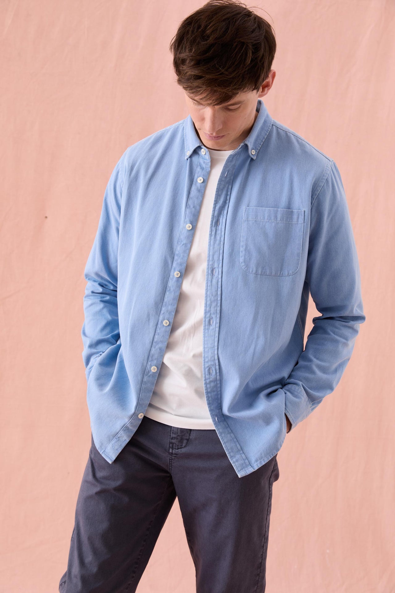 Broadleaf Washed Blue Twill Shirt