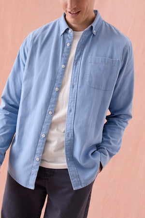 Broadleaf Washed Blue Twill Shirt