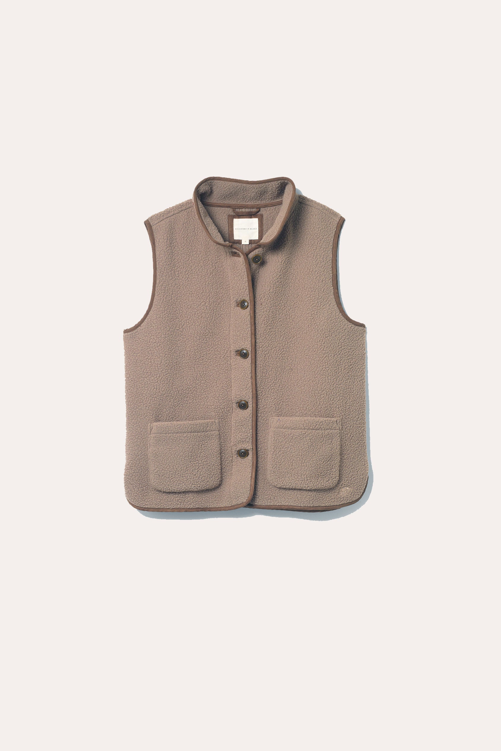 Brundall Taupe Sherpa Gilet