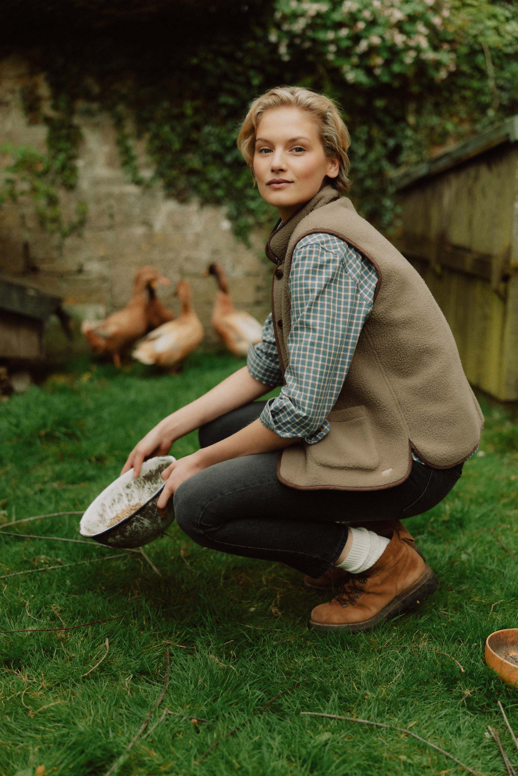 Stay warm this Autumn/Winter with the Brundall Taupe Sherpa Gilet. Perfect for layering, this piece combines style and comfort for those chilly days.