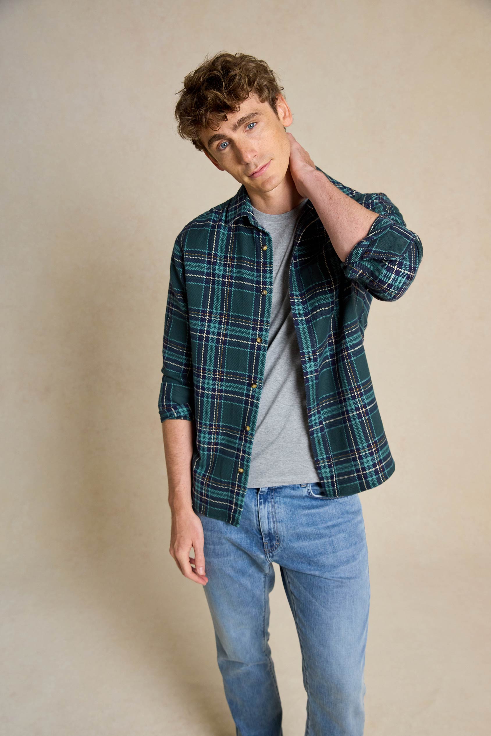 Elevate your wardrobe with the Charnwood Green Check Shirt. Crafted from soft cotton twill and featuring a classic collar, this shirt offers timeless style and comfort.