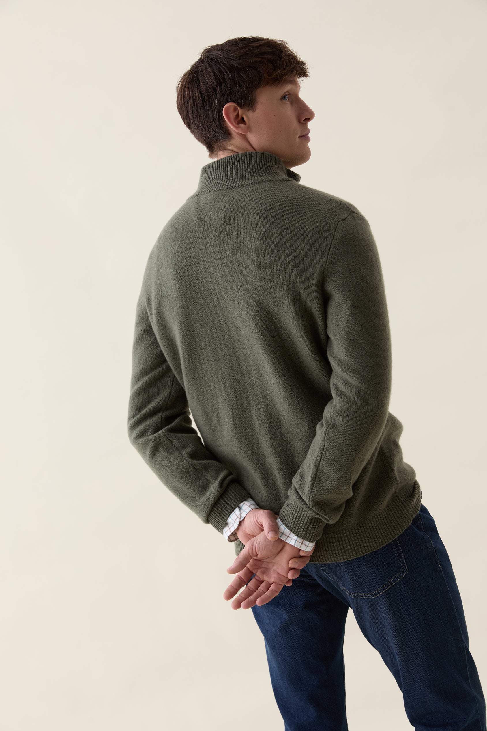 Colesbourne Thyme Half Zip Jumper