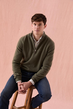 Colesbourne Thyme Half Zip Jumper