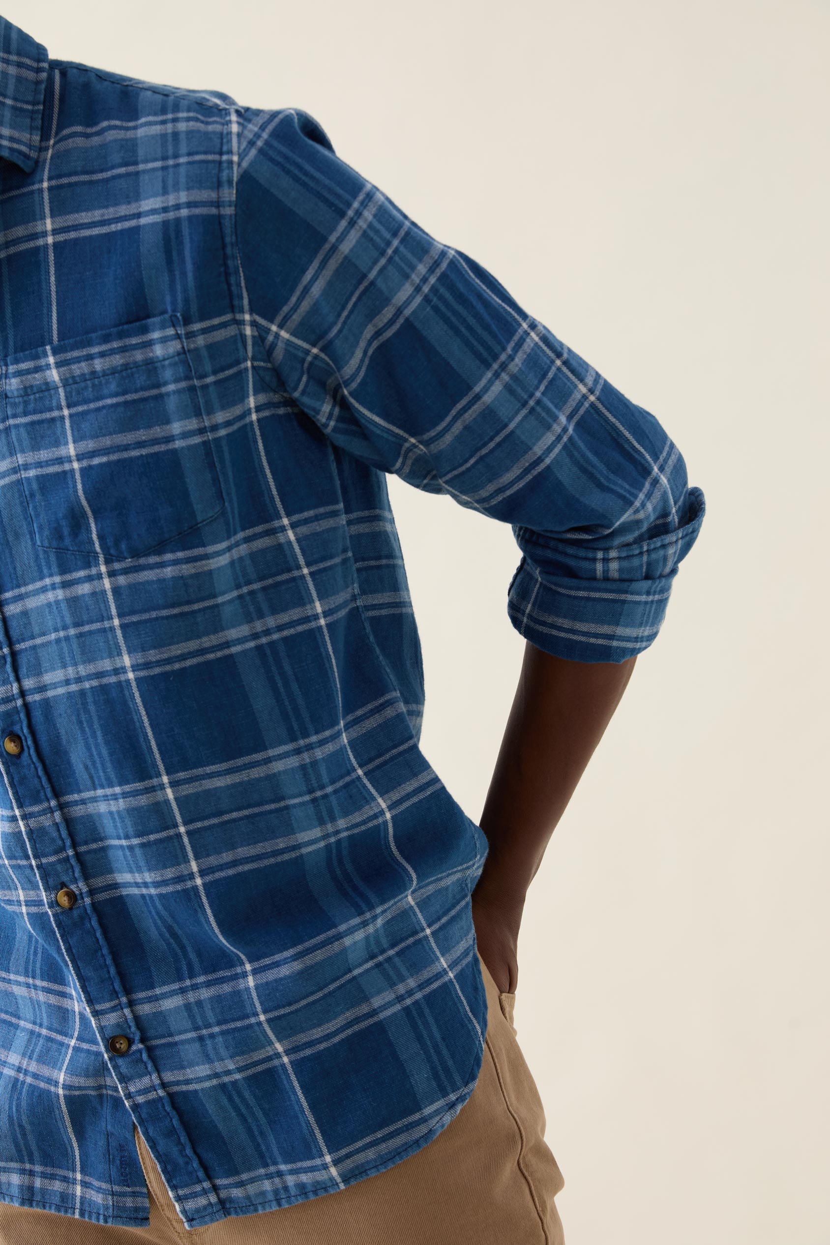 Cove Washed Indigo Check Shirt