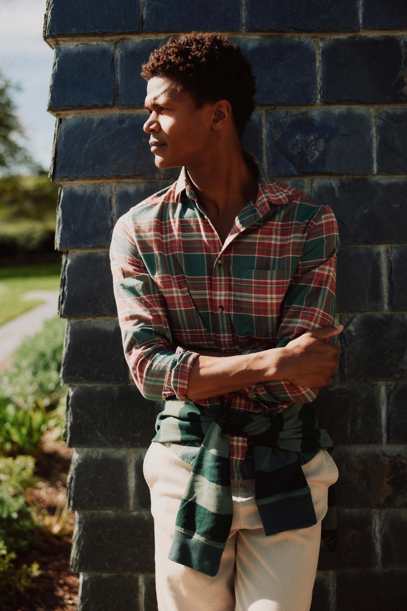 Refresh your wardrobe with the Darwin Green Check Shirt. Made in Portugal, this washed cotton check shirt offers timeless style and superior comfort.