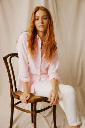 Discover the Draycote Pink Stripe Oxford Shirt for women. A perfect blend of comfort and style for any occasion.