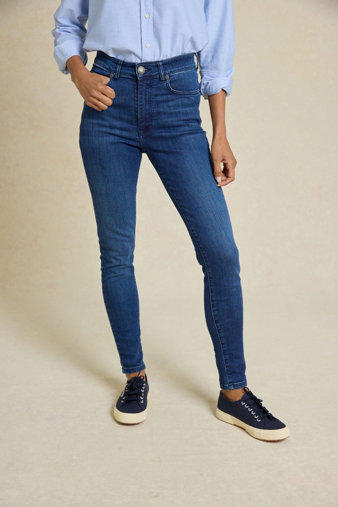 Elham Mid Wash Skinny Jeans