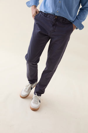 Firle Washed Navy Garment Dye Chinos