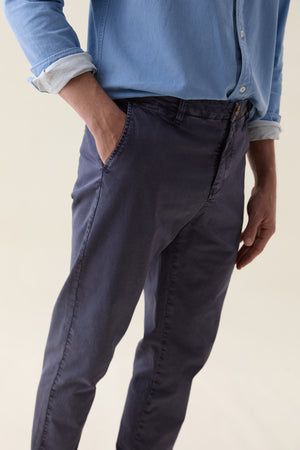 Firle Washed Navy Garment Dye Chinos