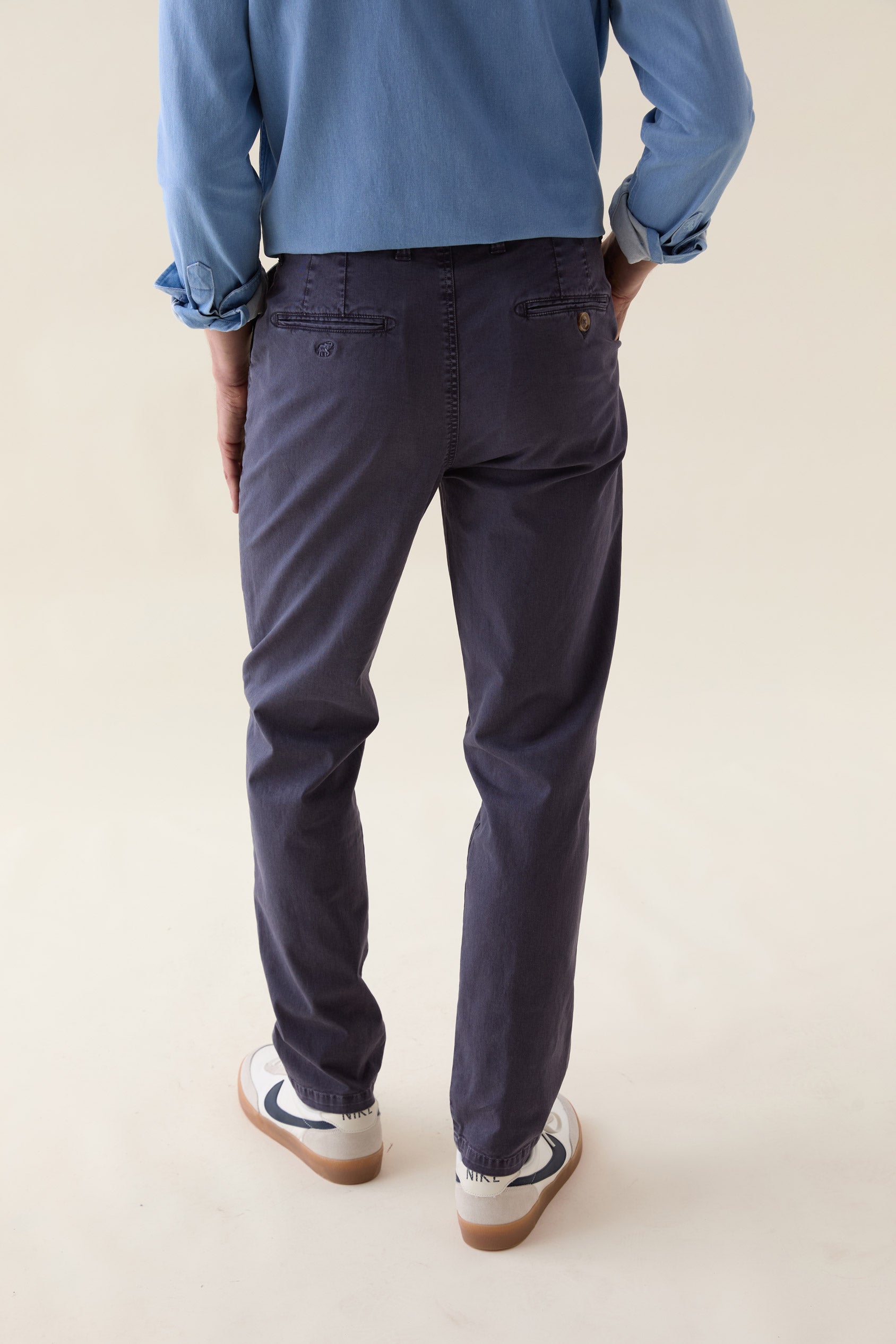 Firle Washed Navy Garment Dye Chinos