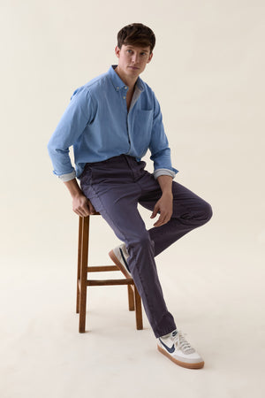 Firle Washed Navy Garment Dye Chinos