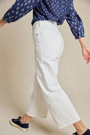 " Shop the Heaton Ecru Wide Leg Jeans for women. Stylish and comfortable with a flattering fit. Perfect for any casual look."