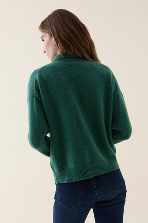 Hellebore Green Collared Cardigan