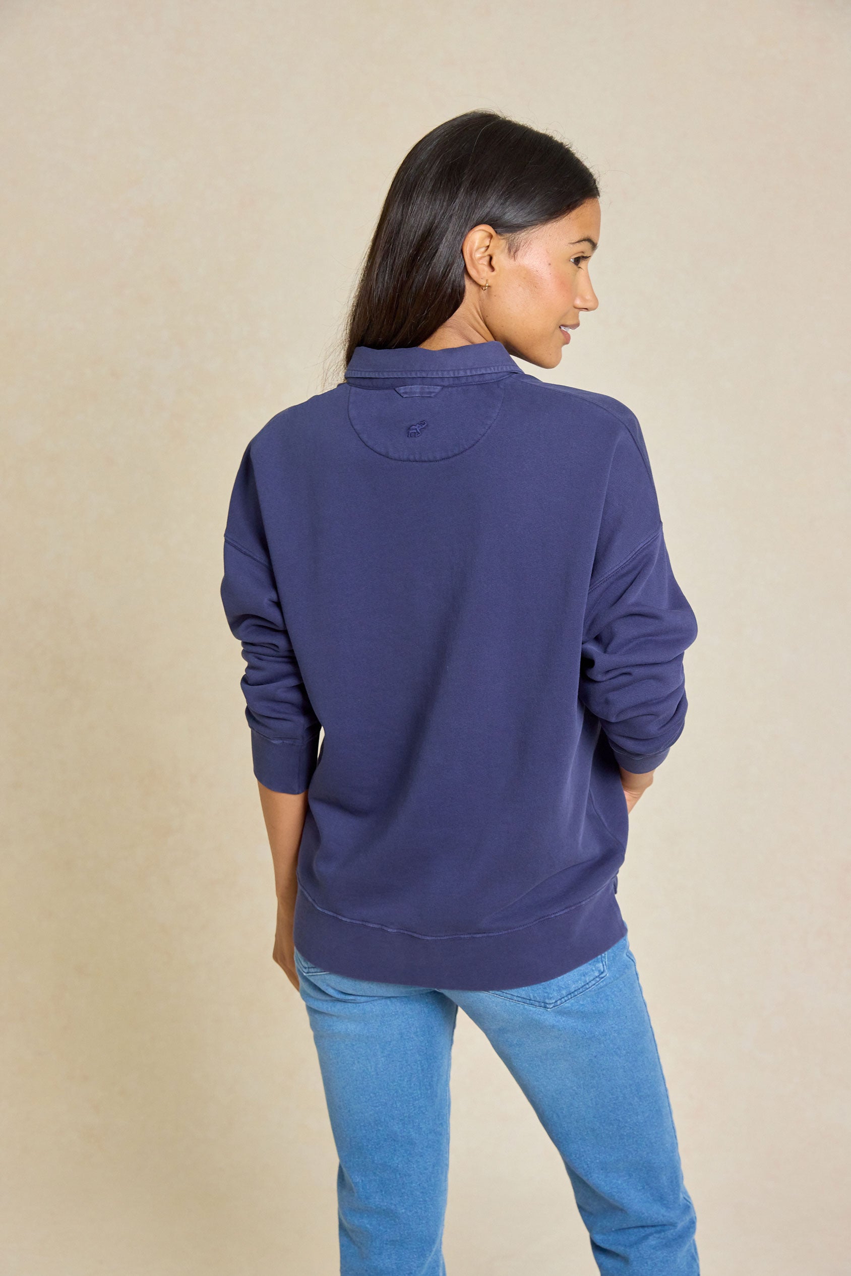 Embrace vintage style with our Kitcliffe Navy Half Button Sweatshirt. This garment dyed sweat offers a timeless look mixed with supreme comfort. Perfect for everyday casual style.