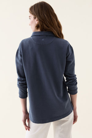 Kittisford Indigo Half Button Sweat