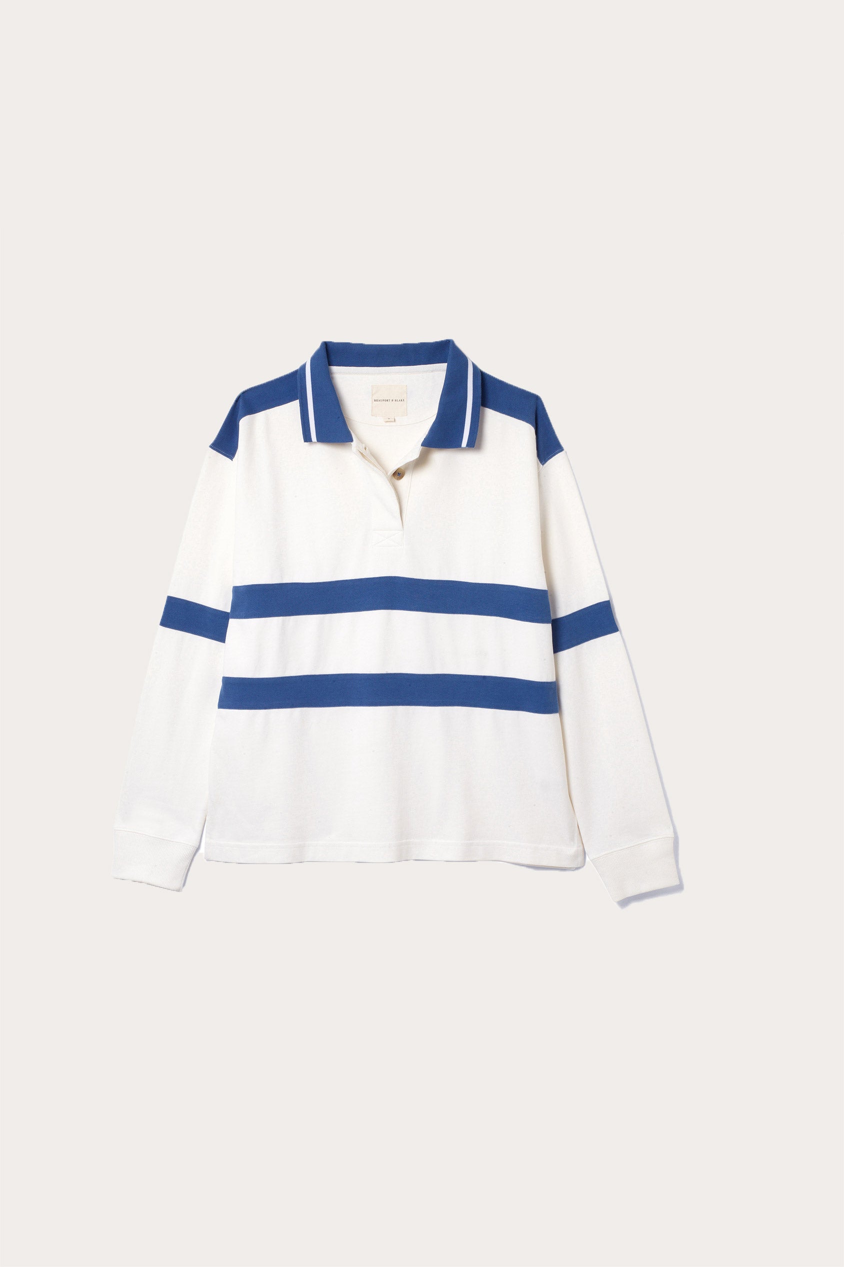 Loxwood Mid Blue Chest Stripe Rugby