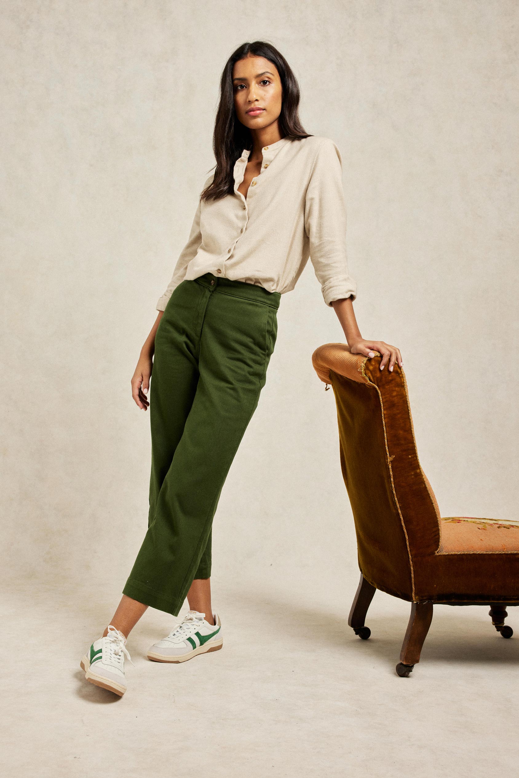 Dress Pants - Dark khaki green - Ladies | H&M US