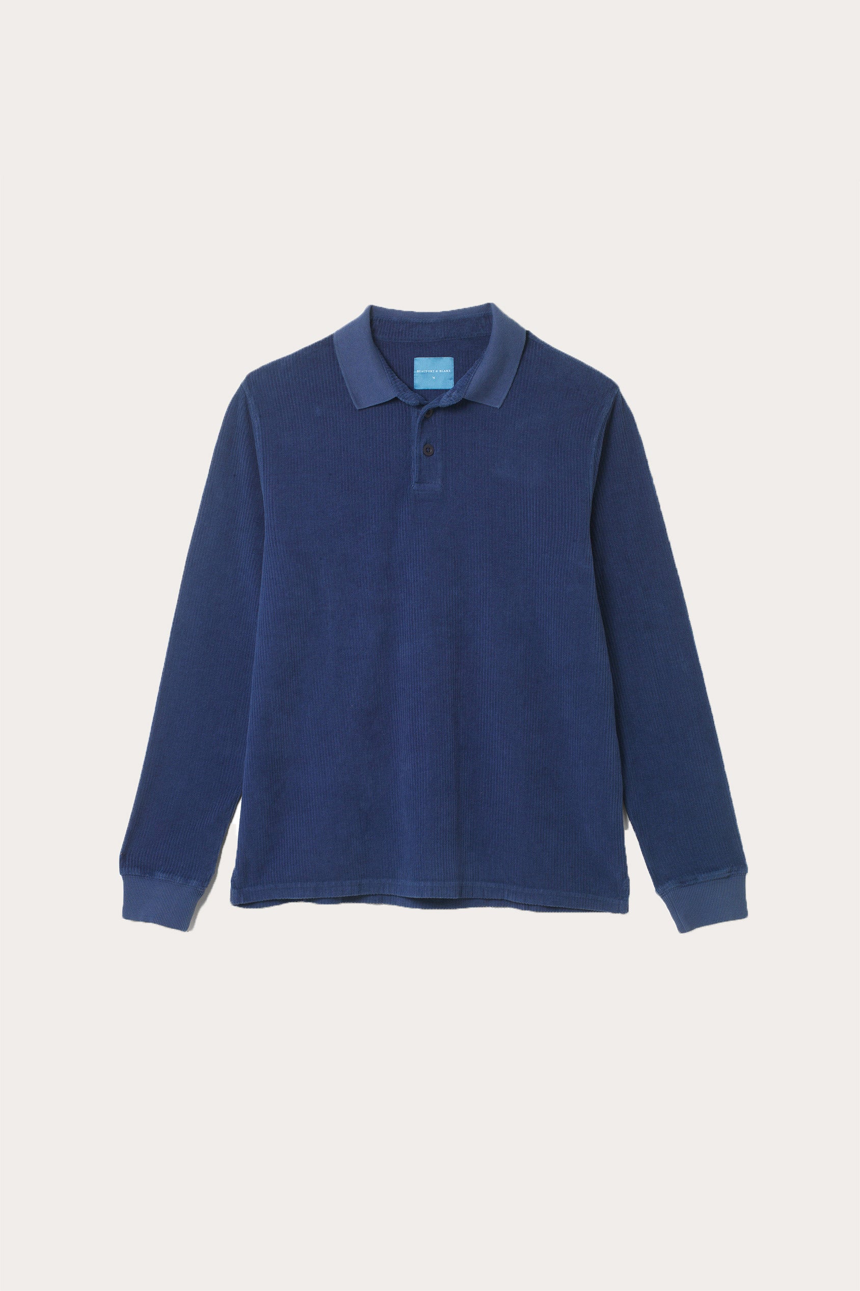 Saltdean Blue Cord Polo Sweat