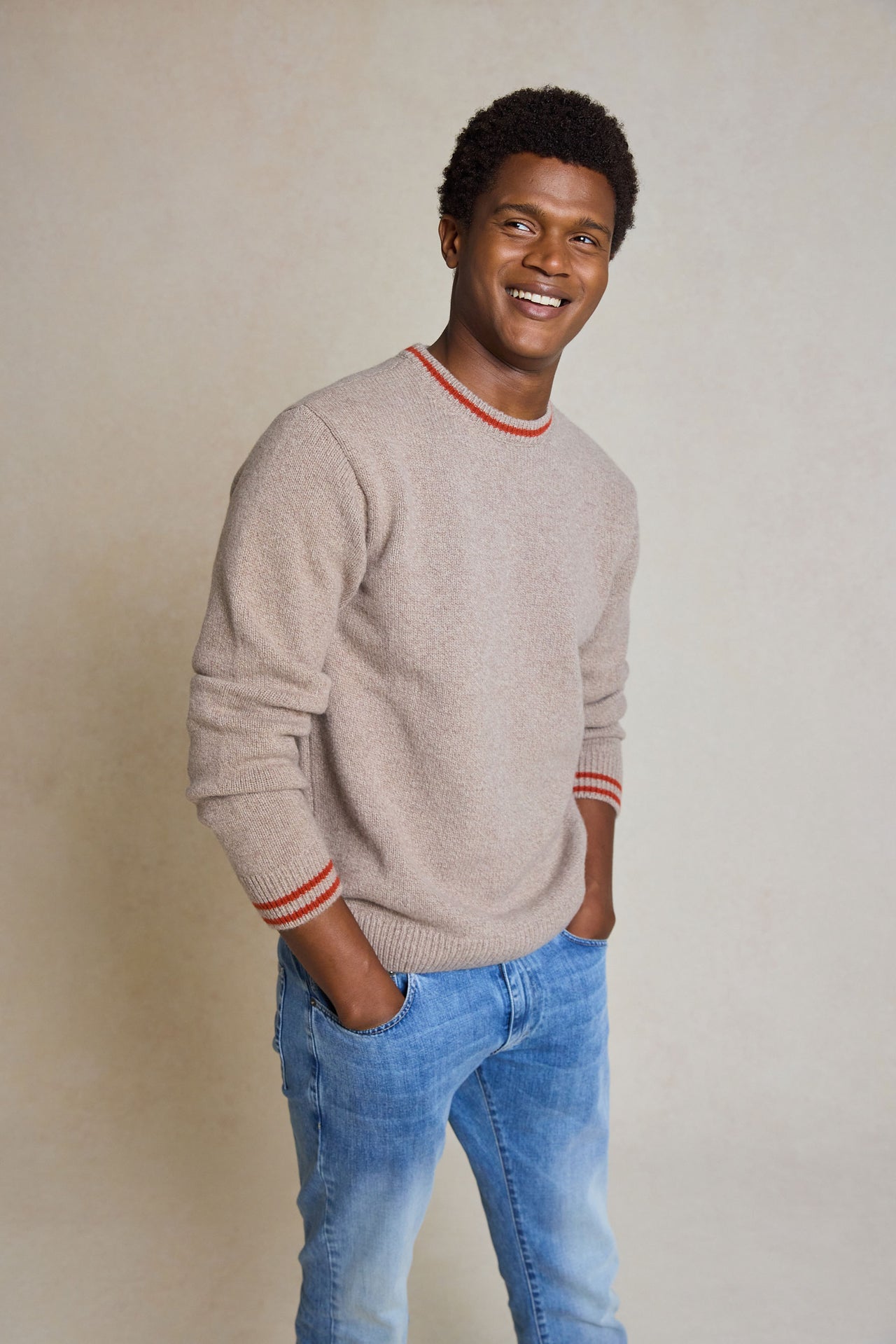 Upgrade your style with the Selwood Oat Crew Jumper. This versatile menswear essential offers a perfect blend of comfort and timeless appeal, ideal for any occasion.