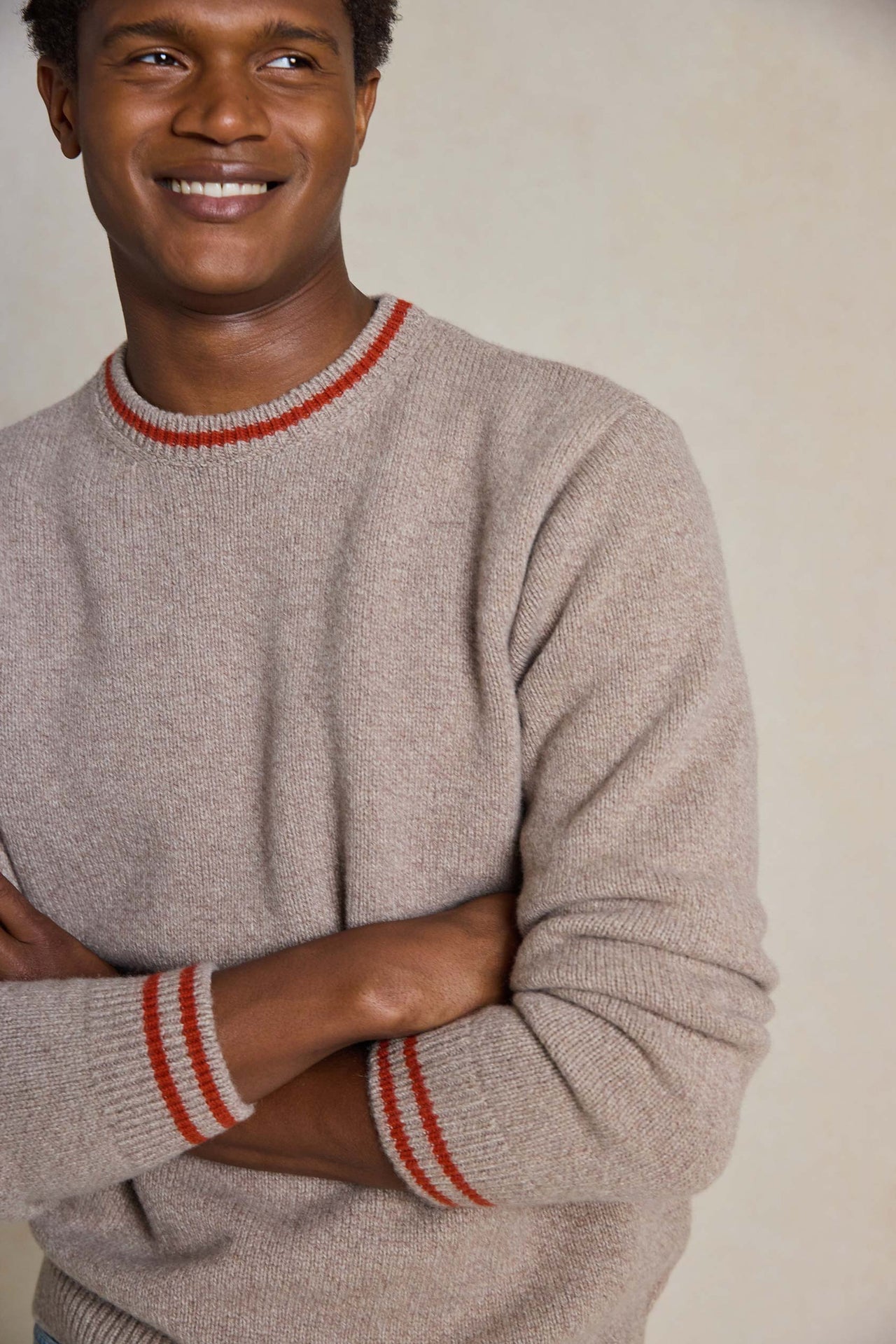 Upgrade your style with the Selwood Oat Crew Jumper. This versatile menswear essential offers a perfect blend of comfort and timeless appeal, ideal for any occasion.