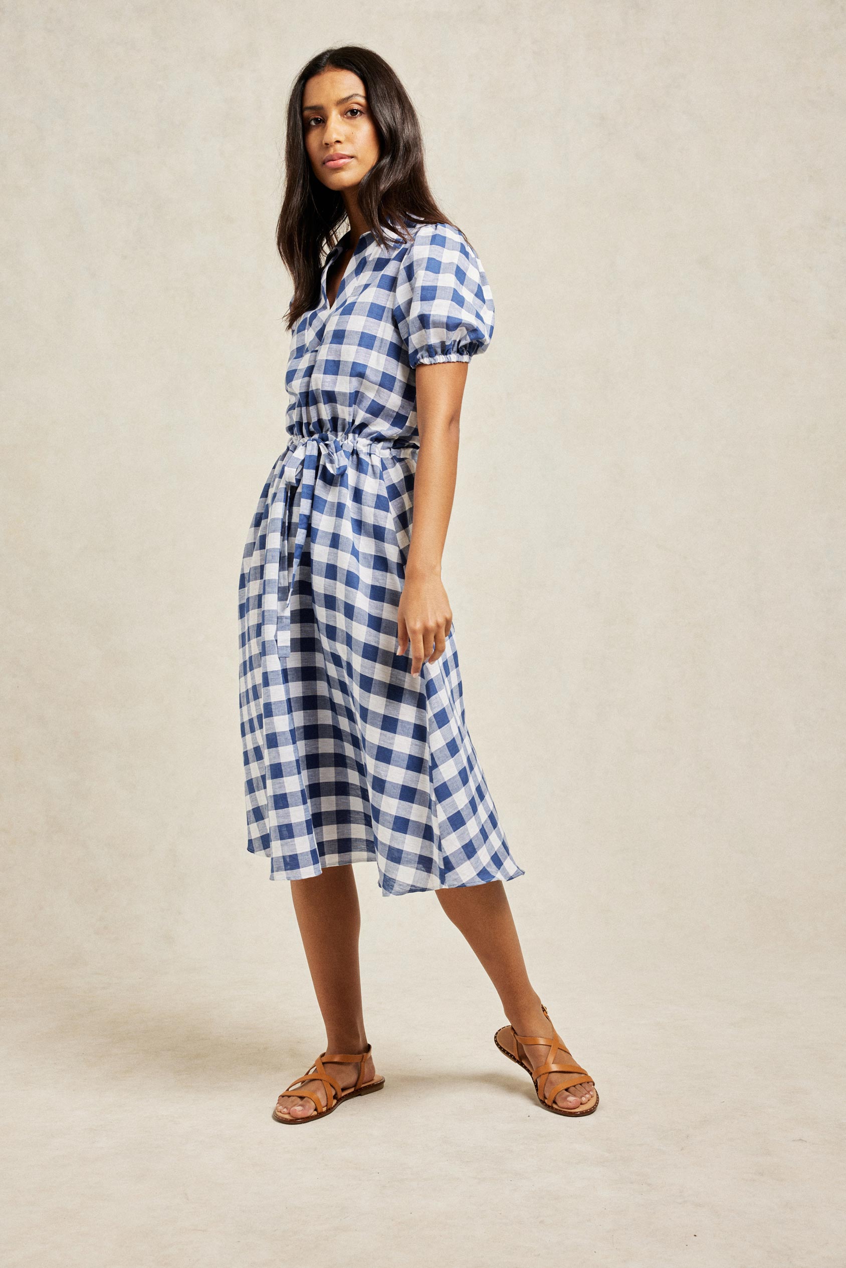 A gingham fashion dress