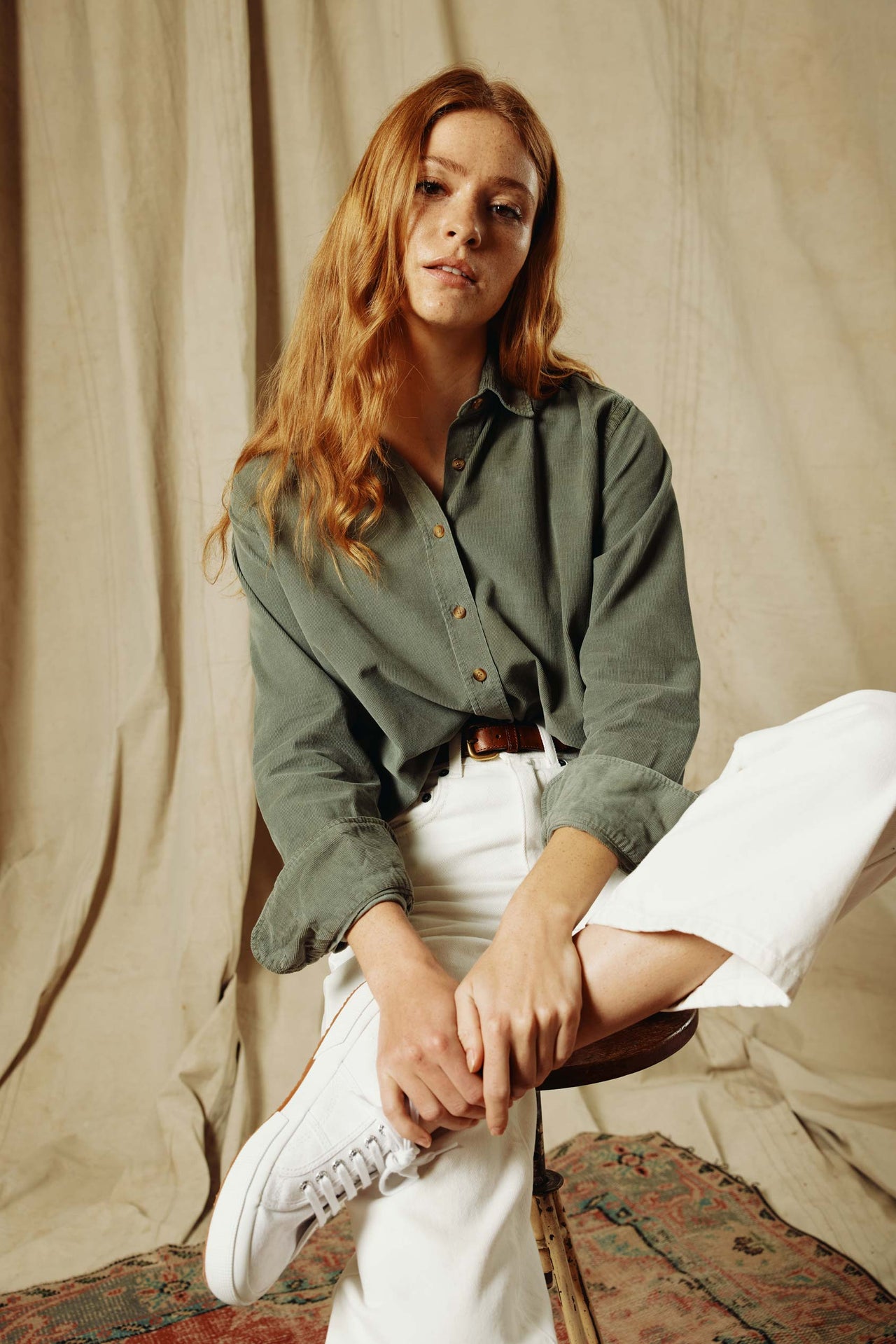 Stroud Khaki Cord Shirt