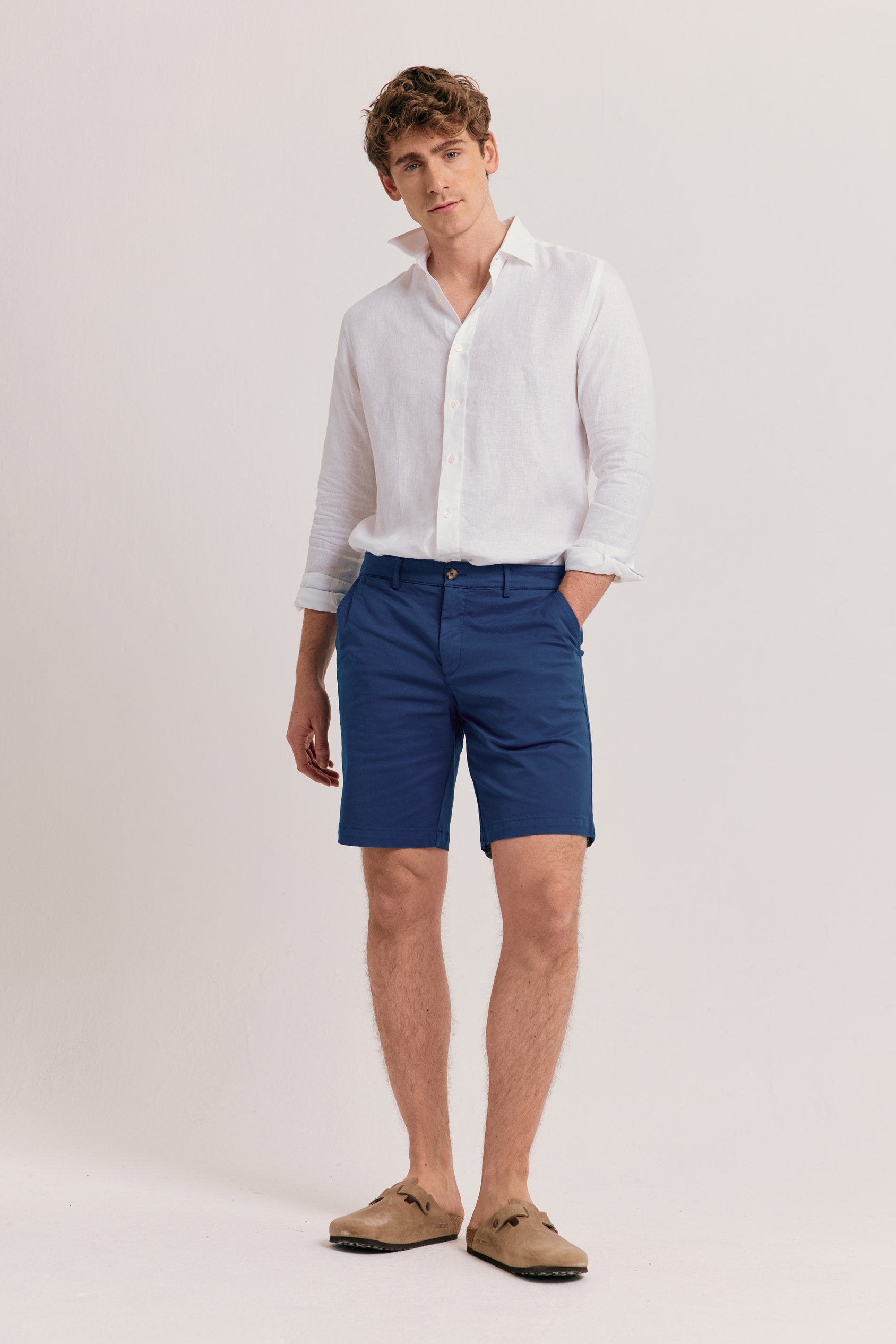 Navy blue store chino shorts mens