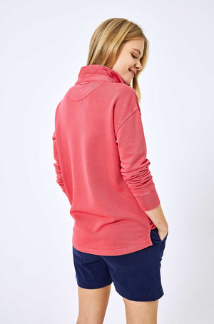 Kittisford Raspberry Half Button Sweat